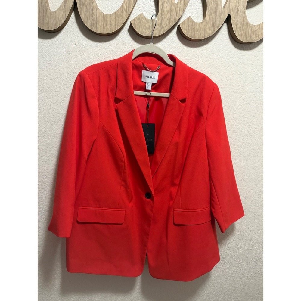 Tailored Red Blazer Size 18